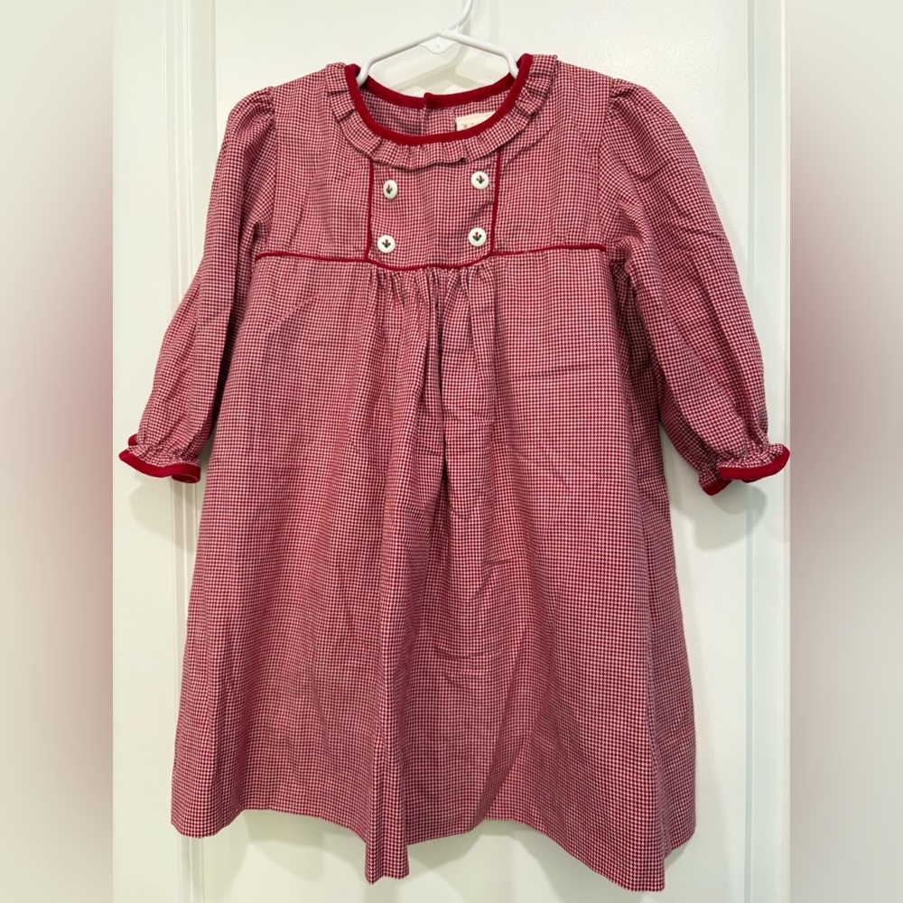 PA Classics Red Gingham Holiday Dress | Toddler Girl 2T | Classic Heirloom Style